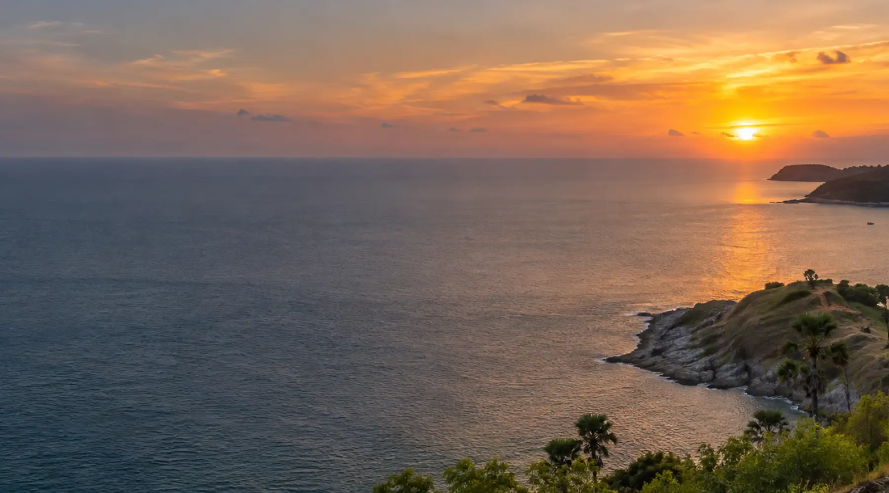 Sunset over Promthep Cape in Phuket